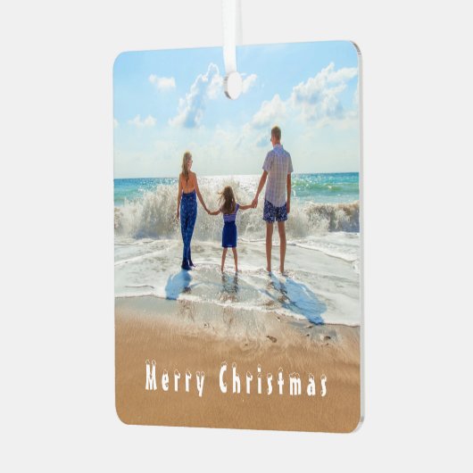 Custom Foto Uw Eigen Ontwerp Kerstmis Ornament (Voorkant links)