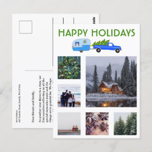 CUSTOM FOTO'S Vrachtwagen Camper Kerstvakantie Briefkaart