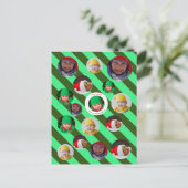 Custom Four-Photo 🎄 Feestelijke Kerst Feestdagenkaart (Staand voorkant)