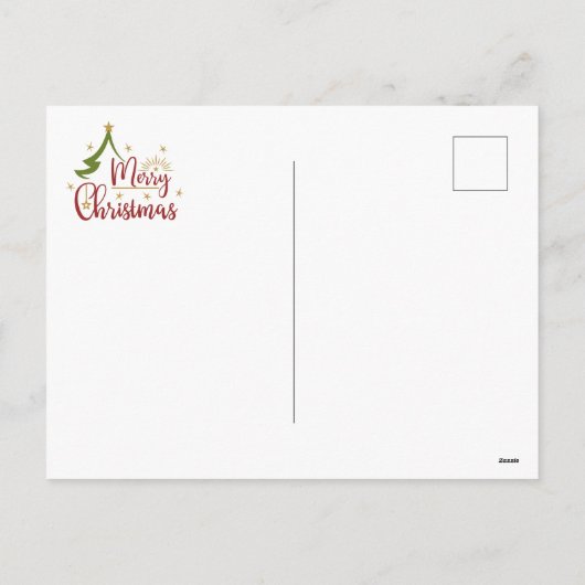 Custom Four-Photo 🎄 Feestelijke Kerst Feestdagenkaart (Achterkant)