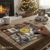 Custom Four Photo Monogram Design Perfect Legpuzzel