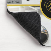 Custom Four Photo Monogram Design Perfect Muismat (Hoek)