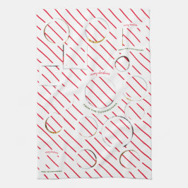 Custom Four-Photo 🎄 Vakantie Gift Theedoek