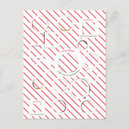 Custom Four-Photo 🎄 Vakantie Gift Uitnodiging Briefkaart