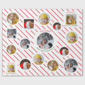 Custom Four-Photo 🎄 Vakantie Kerstcadeau Cadeaupapier (Vlak)