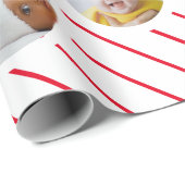 Custom Four-Photo 🎄 Vakantie Kerstcadeau Cadeaupapier (Rol Hoek)