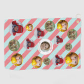 Custom Four-Photo 🎄 Vakantie Kerstmis Golfhanddoek (Horizontaal)