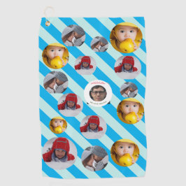 Custom Four-Photo 🎄 Vakantie Kerstmis Golfhanddoek