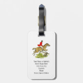 Custom Fox Hunt Jumper Hunter Horseback Riding Bagagelabel (Achterkant verticaal)