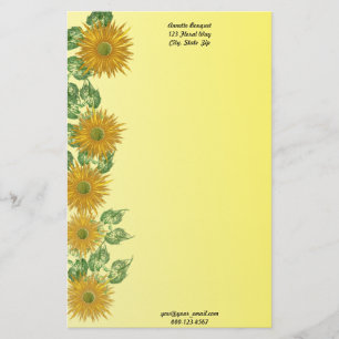 Custom Fractal Artwork Flower Leaf Border Briefpapier