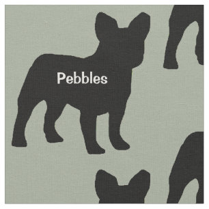 Custom Frans Bulldog hond Silhouet Stof