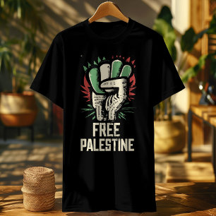 Custom Free Palestine shirt verheffen handvlag