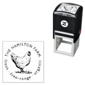 Custom Fresh Organic Free-Range Egg Boerderij Logo Zelfinktende Stempel (In situ)