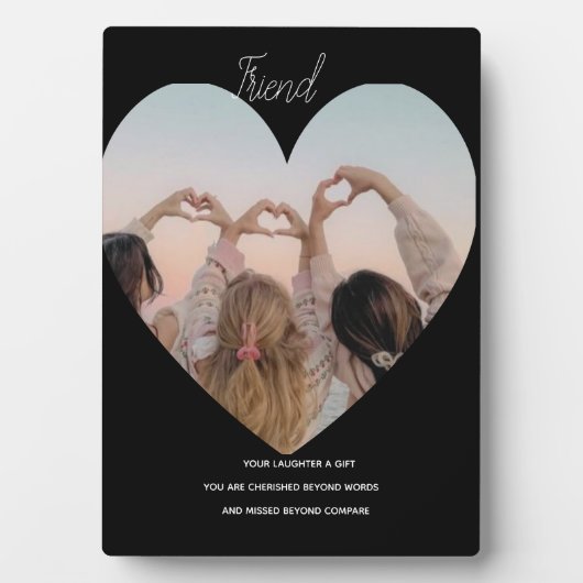 Custom Friend Memorial Plaque Tabletop Tribute Fotoplaat (voorkant)