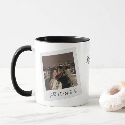 Custom Friendship Mug with Photo & Names (Avec donut)