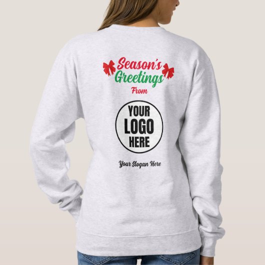 Custom Front & Back Season's Greetings Logo Slogan Trui (Achterkant)