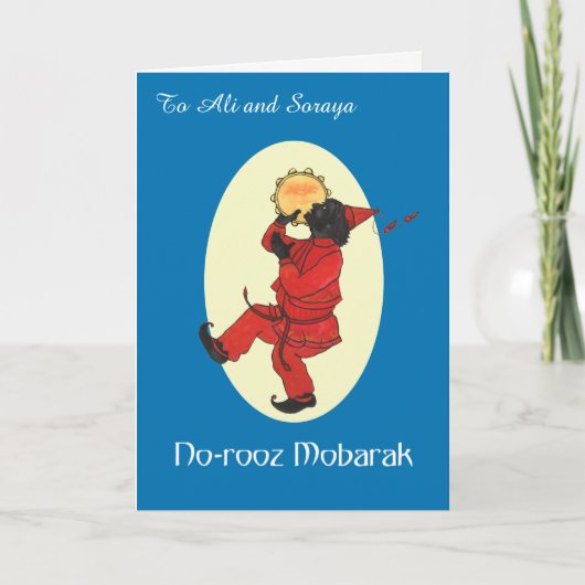 Custom Front Norooz Haji Firuz Perzisch Nieuwjaar Feestdagen Kaart (Voorkant)