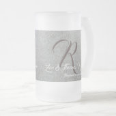 Custom Frosted Wedding Couples Barware Mok - Perso (Voorkant rechts)