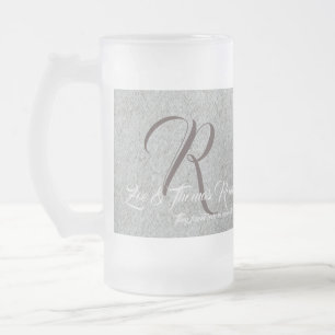 Custom Frosted Wedding Couples Barware Mok - Perso