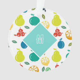 Custom Fruits Monogram Wit Ornament