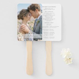 Custom Full Photo Wedding Ceremony Party Hand Fan Handwaaier