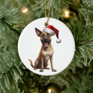 Custom Fun Belgische Malinois Hond Keramisch Ornament