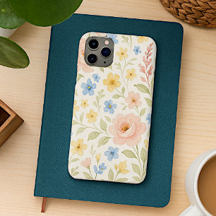 Custom Fun Classy Shabby Franse Bloemkunst Patroon iPhone 11 Pro Max Hoesje