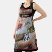 Custom Fun Kleurrijke Route 66 Auto Collage Patroo Schort (Insitu)