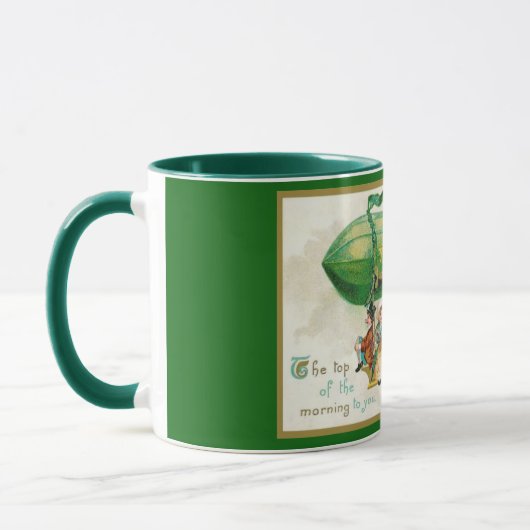 Custom Fun St Patricks Day Irish Zeppelin Airship Mok (Links)
