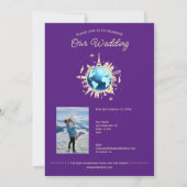 Custom Fun Wereldbol Bestemmingspaspoort Bruiloft Kaart (Achterkant)