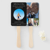 Custom Funeral Fan – Celebration of Life  Handwaaier (Voorkant en achterkant)