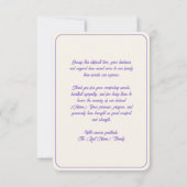 Custom Funeral Thank You Card Bedankkaart (Achterkant)