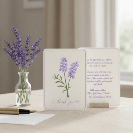 Custom Funeral Thank You Card Bedankkaart