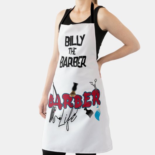 Custom Funky Barber Shop Schort (Insitu)