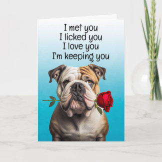 Custom Funny Birthday Kaart English Bulldog