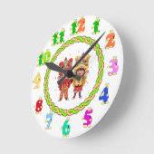 Custom Funny Clock Ronde Klok (Hoek)