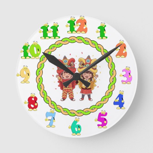 Custom Funny Clock Ronde Klok (Voorkant)