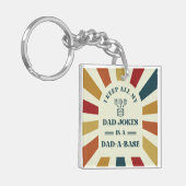 Custom Funny Dad Jokes Vaders dag cadeau voor vade Sleutelhanger (Voorkant Links)