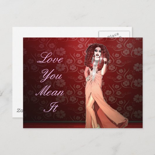 Custom Funny Drag Queen Briefkaart (Voorkant / Achterkant)