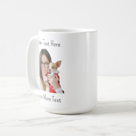 Custom Funny Face Photo Coffee Mug (Devant gauche)