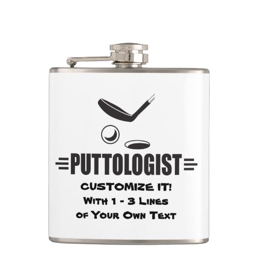 Custom Funny Golf Heupfles (Voorkant)