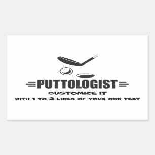 Custom Funny Golf Rechthoekige Sticker