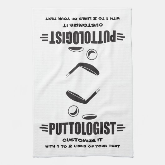 Custom Funny Golf Theedoek (Verticaal)