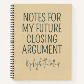 Custom Funny Lawyer Journal for Graduation Gift (Devant)