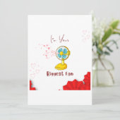 Custom Funny Love Grootste Fan Kaart (Staand voorkant)