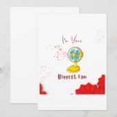 Custom Funny Love Grootste Fan Kaart (Voorkant / Achterkant)