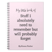 Custom Funny Quote Notitieboek voor vergeetachtige (Voorkant)