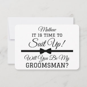 Custom Funny Wedding Groomsmen Mijn Groomsman Kaar Bedankkaart