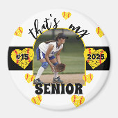 Custom Game Day Senior Softbal Speler voor ouders Magneet (Voorkant)