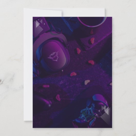 Custom Game Night Invitation Kaart (Achterkant)